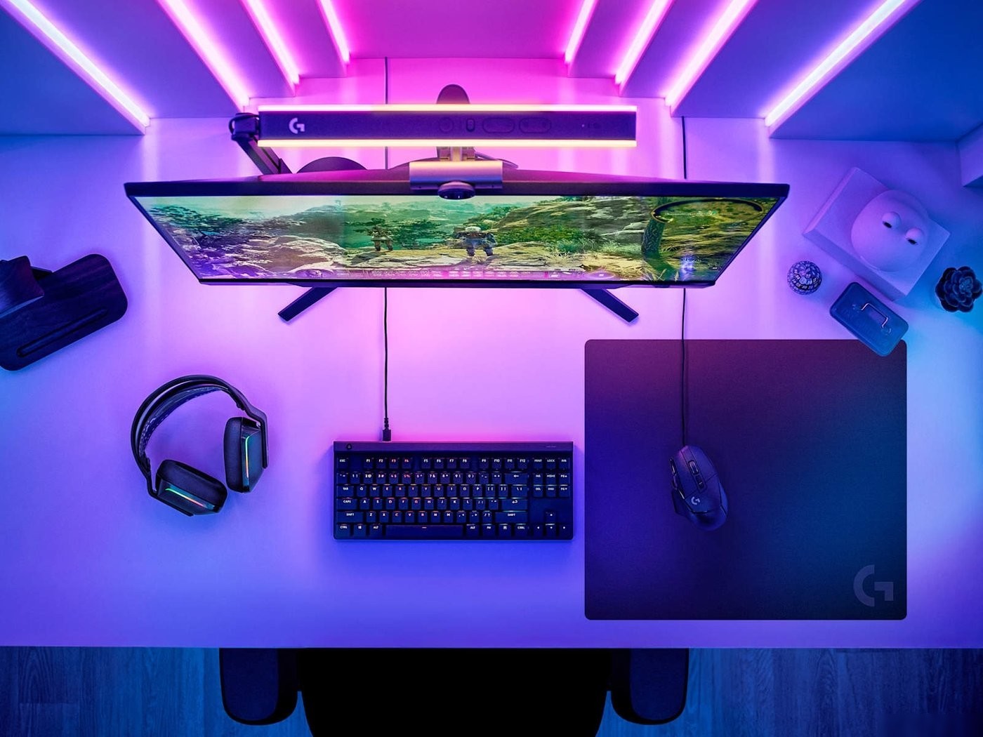 Коврик для мыши Logitech G640 (с серым логотипом)