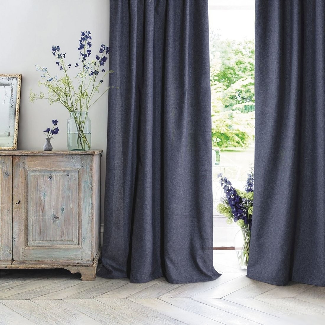 Штора Волшебная ночь Рогожка 165x270 767271 (индиго)