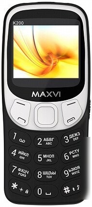 Кнопочный телефон Maxvi K200 (черный)
