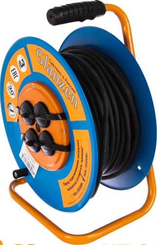 Удлинитель Glanzen EB-30-009 (30 м, синий)