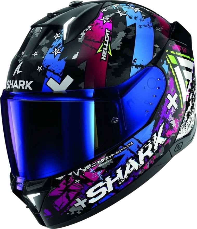 Мотошлем Shark Skwal i3 Hellcat (р. XL, черный/фиолетовый/белый)