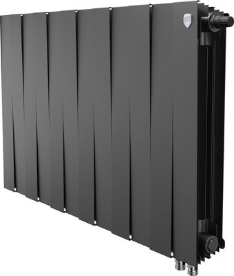 Биметаллический радиатор Royal Thermo PianoForte 500 Черный VR80 - 12 секций
