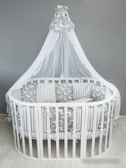 Постельное белье Amarobaby Сказочные единорожки AMARO-3015-EdS (белый/серый)