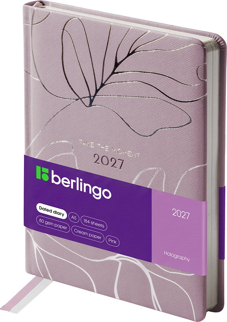 Ежедневник Berlingo Holography 2027г DD7_F0033 (184л, розовый)