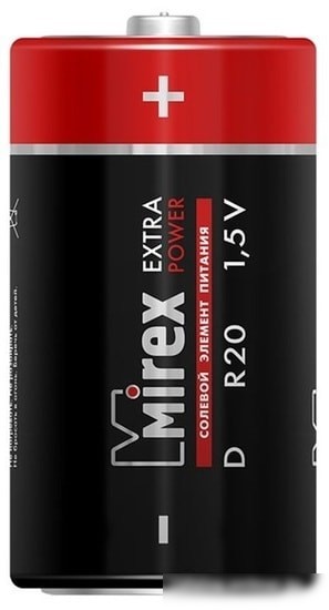 Батарейка Mirex Extra Power D 2 шт 23702-ER20-S2