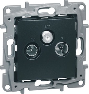 Розетка Legrand Etika 672656 (антрацит)