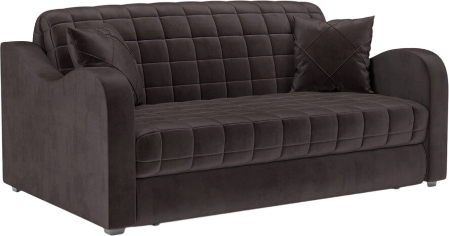 Диван Мебель-АРС Аккордеон Барон №4 НПБ 155x200 (бархат шоколадный Star Velvet 60 Coffee)