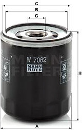 Масляный фильтр MANN-filter W7062