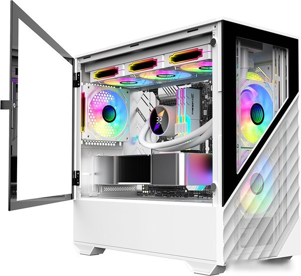 Корпус 1stPlayer DK D7 D7-WH-3F1-W