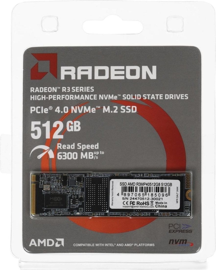 SSD AMD Radeon R3 512GB R3MP40512G8