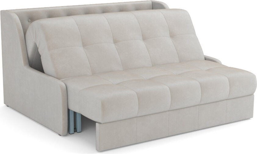 Диван Мебель-АРС Аккордеон Барон №6 НПБ 140x200 (бархат бежевый Star Velvet 6 Light Beige)