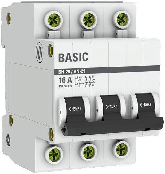 Выключатель нагрузки EKF Basic 3P 16А ВН-29 SL29-3-16-bas