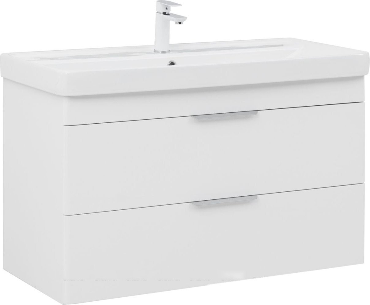Aquanet Тумба под умывальник Ирис New 100 339280 (белый глянцевый)