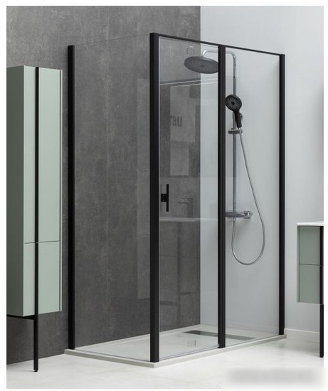 Душевой уголок Allen Brau Priority 140x100 304243 (черный браш)