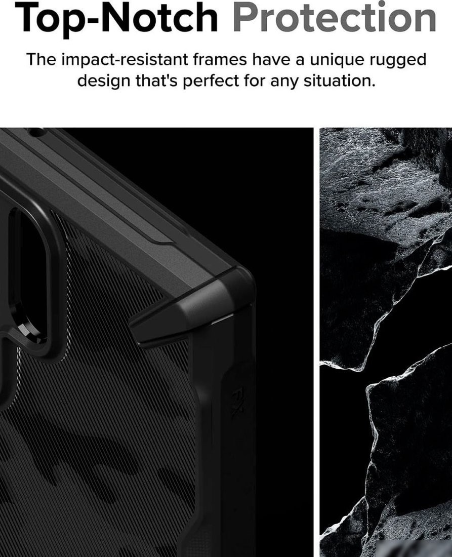 Чехол для телефона Ringke Fusion X для Galaxy S24 Ultra Camo Black