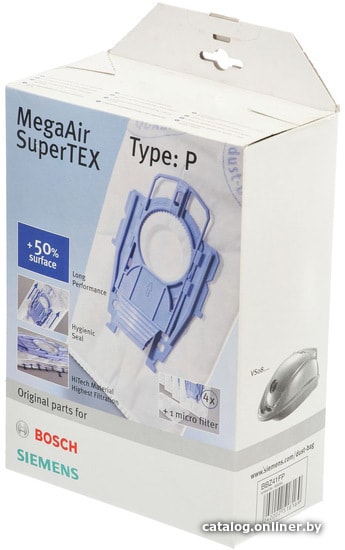 Комплект одноразовых мешков Bosch BBZ41FP (тип "P", 4 шт)