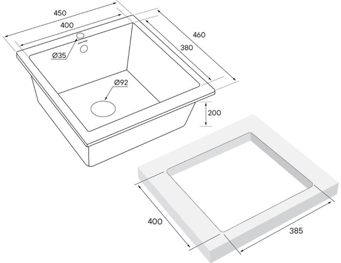 Кухонная мойка Paulmark Brilon PM104546-DG