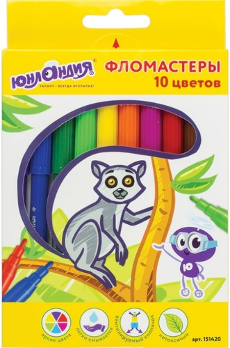 Фломастеры Юнландия Экзотика 151421 (12 шт)