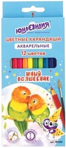 Набор акварельных карандашей Юнландия Юный волшебник 181402 (12 цв)