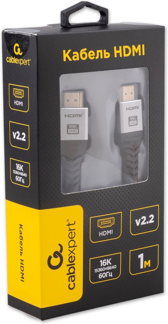 Кабель Cablexpert CCP-HDMI16K-1M HDMI - HDMI (1 м, серый)