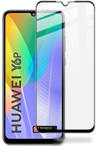 Защитное стекло Case 111D для Huawei Y6p (черный глянец)