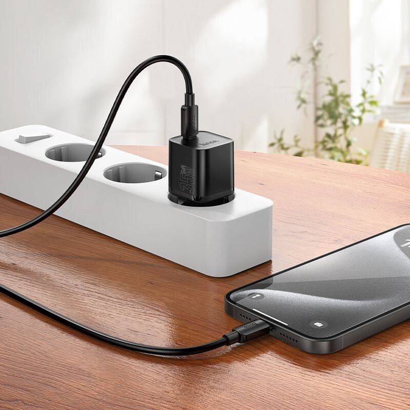 Сетевое зарядное Hoco N66 USB Type-C (черный)