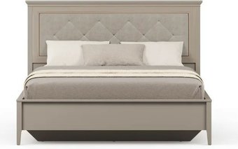 Кровать Black Red White Classic LOZ180х200 с мягким элементом Д (глиняный серый/глиняный серый)