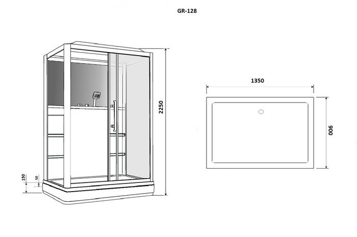 Душевая кабина Grossman GR127L 90x120