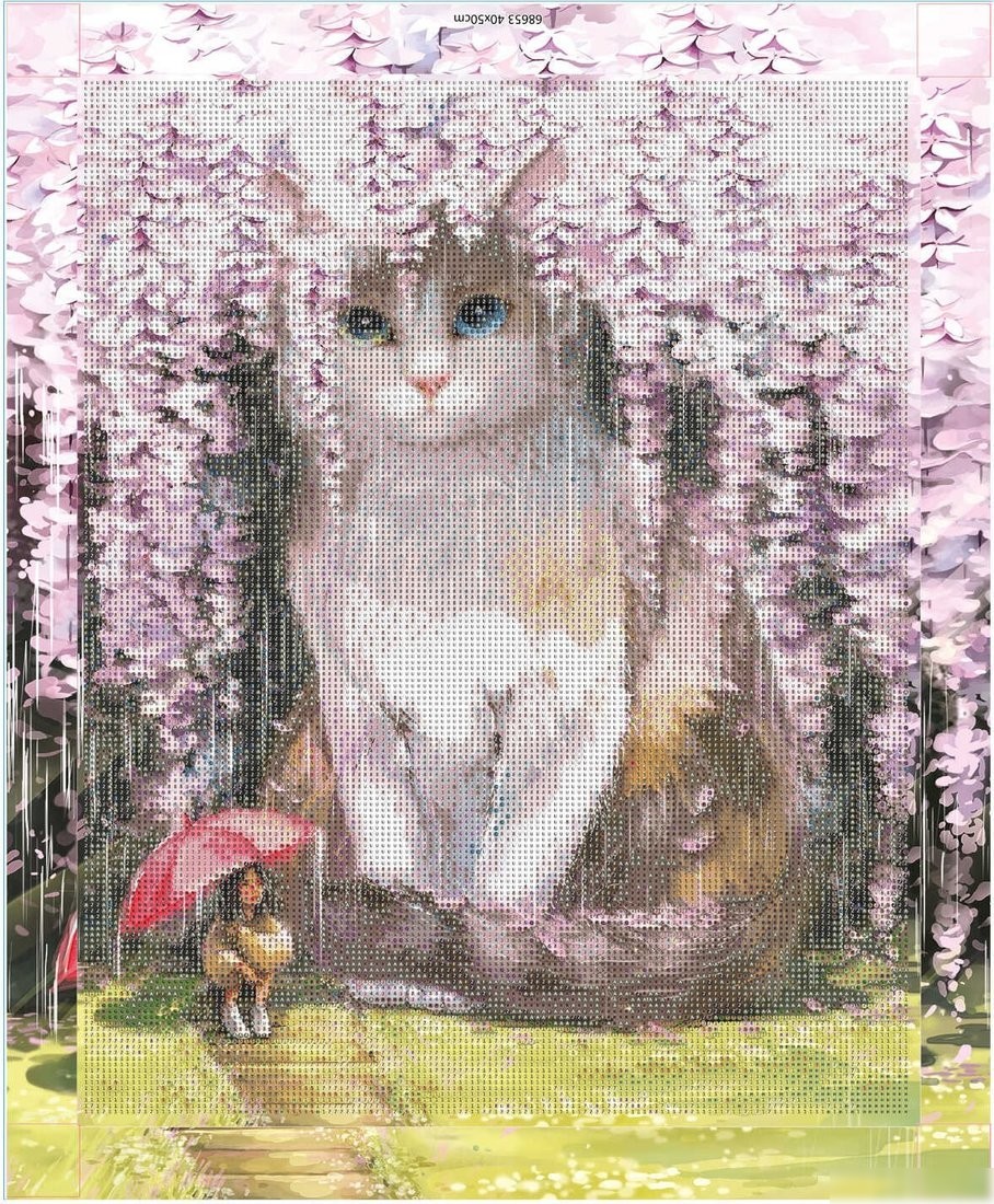 Алмазная мозаика Феникс+ Кот в сакуре 68653