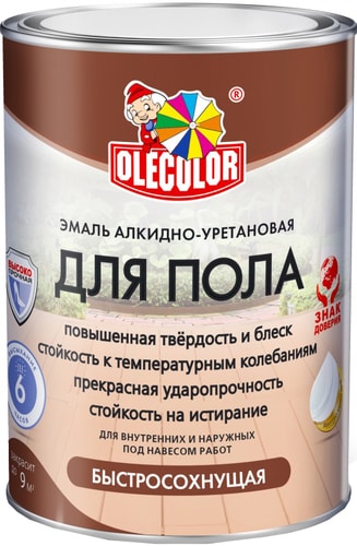 Эмаль Olecolor Для пола быстросохнущая 1.8 кг (золотистый)