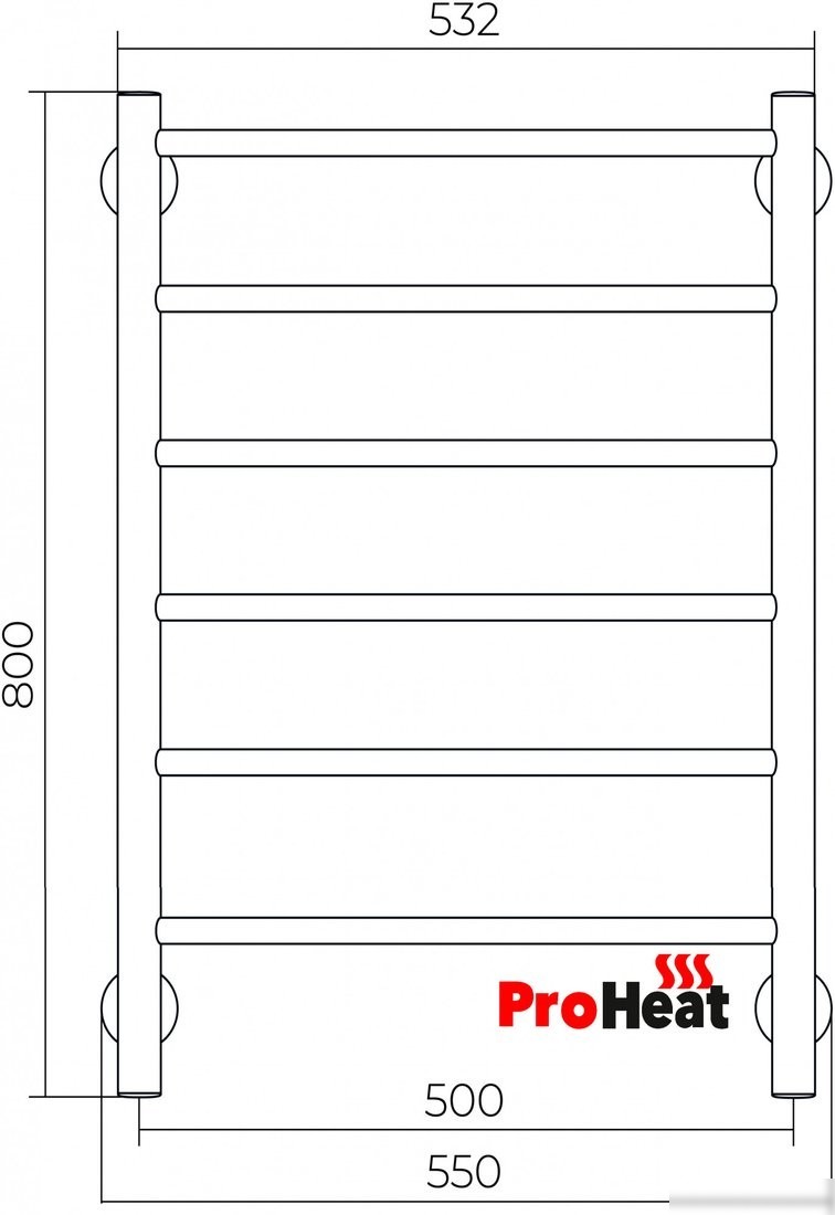 Полотенцесушитель ProHeat Line 50х80 (белый)