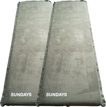 Самонадувающийся коврик Sundays ZC-SIM006 (5см, 2шт, серый)