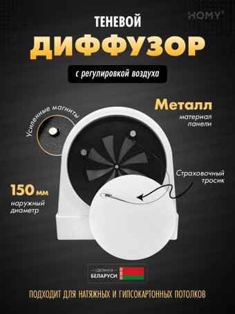 Вентиляционная решетка HOMY AO150WR