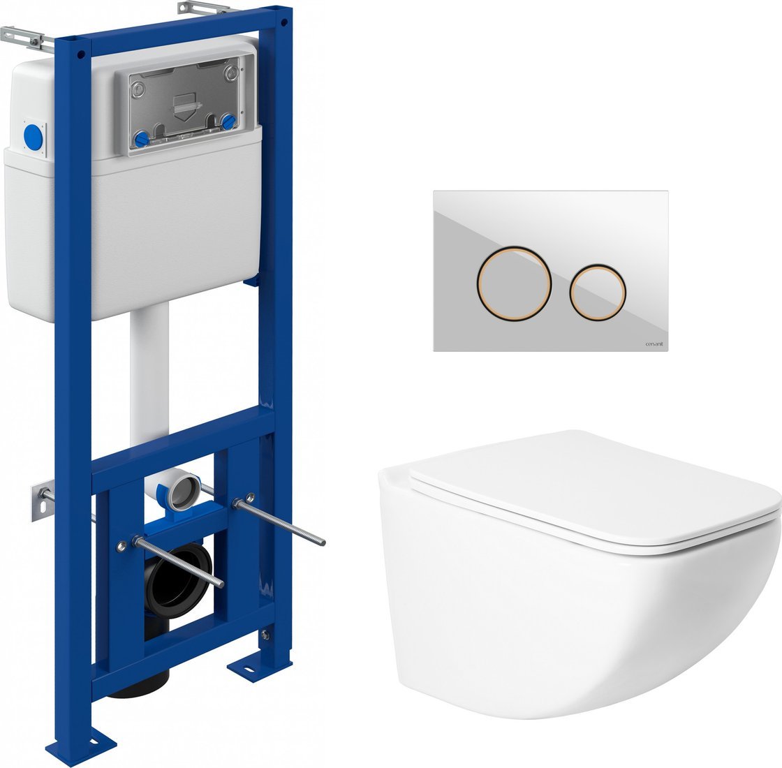Унитаз подвесной Saniteco KW-99048 + 63535 + S-IN-MZ-LINK_PRO