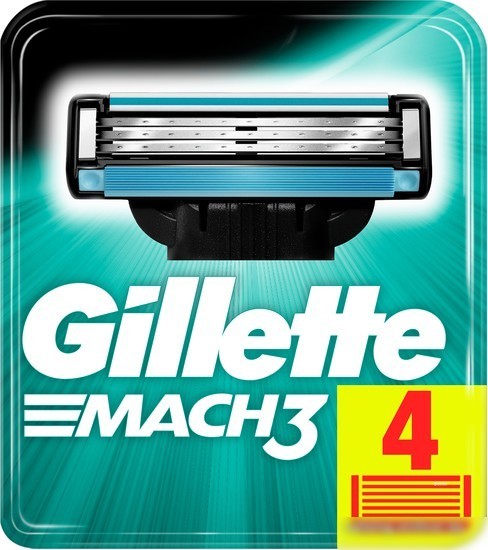 Сменное лезвие Gillette Mach3 (4 шт)