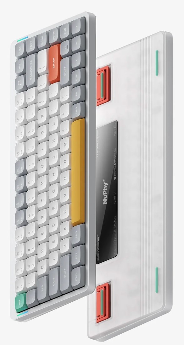 Клавиатура NuPhy Air75 V2 Ionic White (NuPhy Low Profile Cowberry)