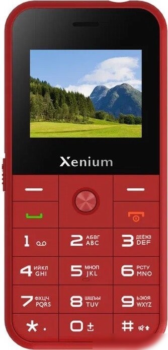 Кнопочный телефон Xenium X718 (красный)