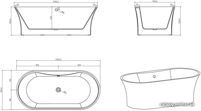 Ванна BelBagno BB202 160x80