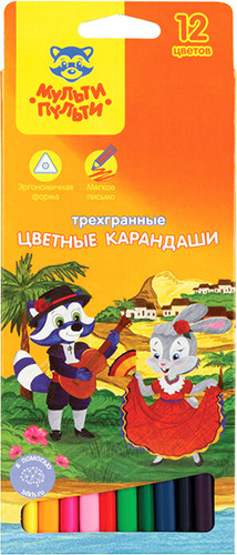Набор цветных карандашей Мульти-пульти Енот в Испании CP_10754 (12 цветов)