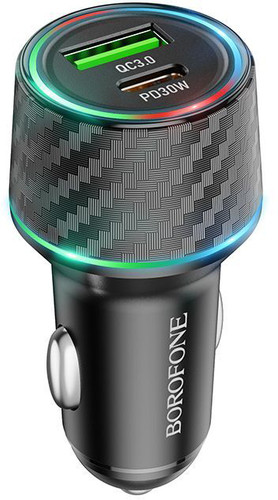 Автомобильное зарядное Borofone BZ21 (черный)