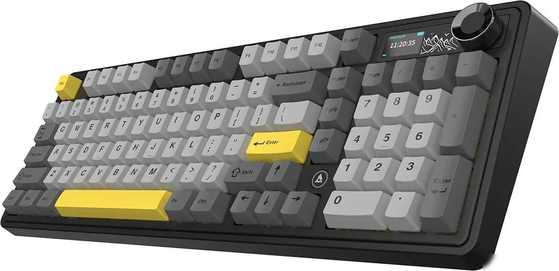 Клавиатура Ajazz AK980 V2 (черный/серый/желтый, Ajazz Gift)