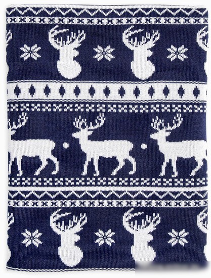 Плед Amarobaby Pure Love. Christmas 75x105 (синий)
