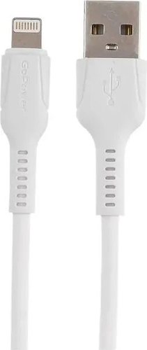 Кабель GoPower 00-00028368 USB Type-A - Lightning (1 м, белый)