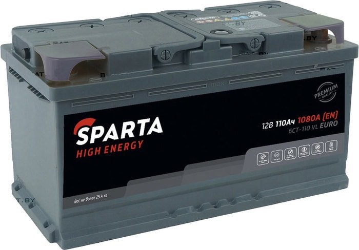 Автомобильный аккумулятор Sparta High Energy 6CT-110 (110 А·ч)