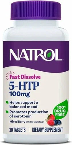 БАД Natrol 5-гидрокситриптофан Ягодный микс (30 таблеток)