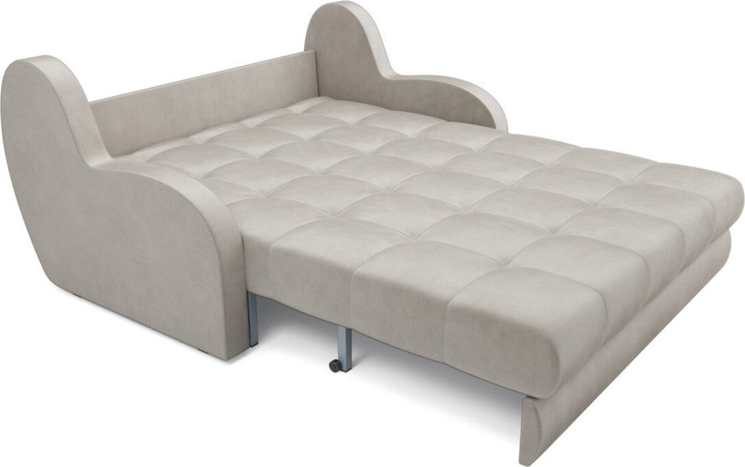 Диван Мебель-АРС Аккордеон Барон ППУ 120x200 (бархат бежевый Star Velvet 6 Light Beige)
