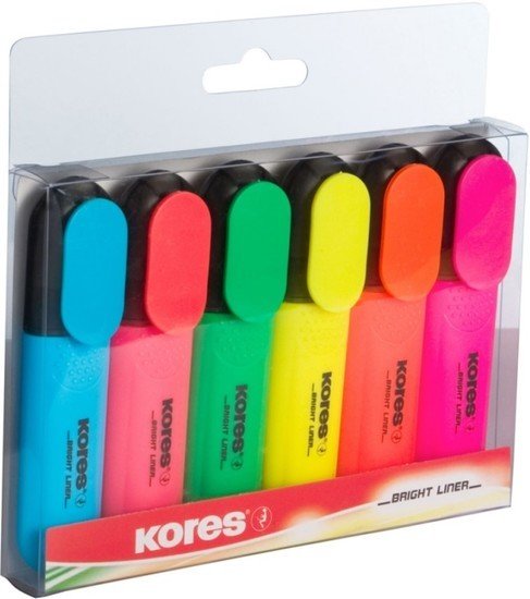 Текстовыделитель Kores Bright Liner 36160.01 (6 шт)