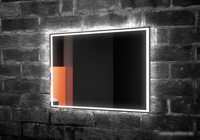 Пекам Зеркало LED Greta-90x80 (механическая клавиша выключения)