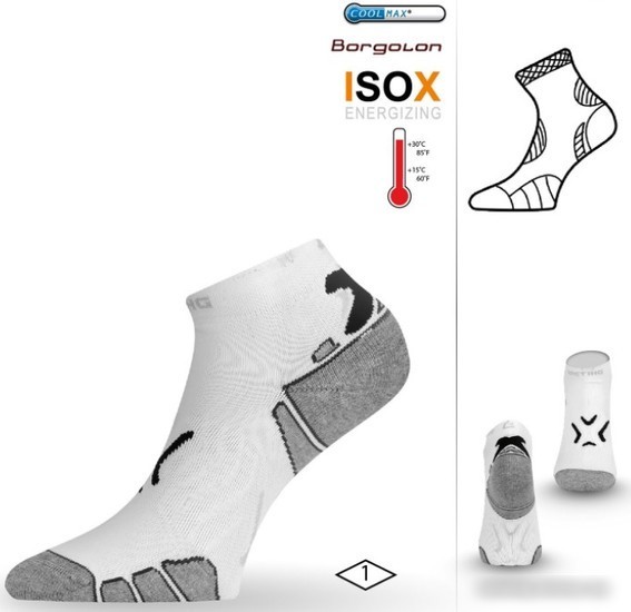 Носки Lasting RUN009-XL (белый/черный)
