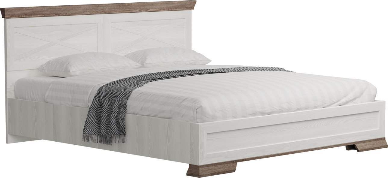Кровать Black Red White Marselle LOZ180х200 Д (ясень снежный/дуб сонома темный/ясень снежный)